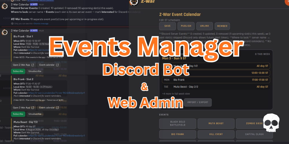 Discord Events Bot for DWS
